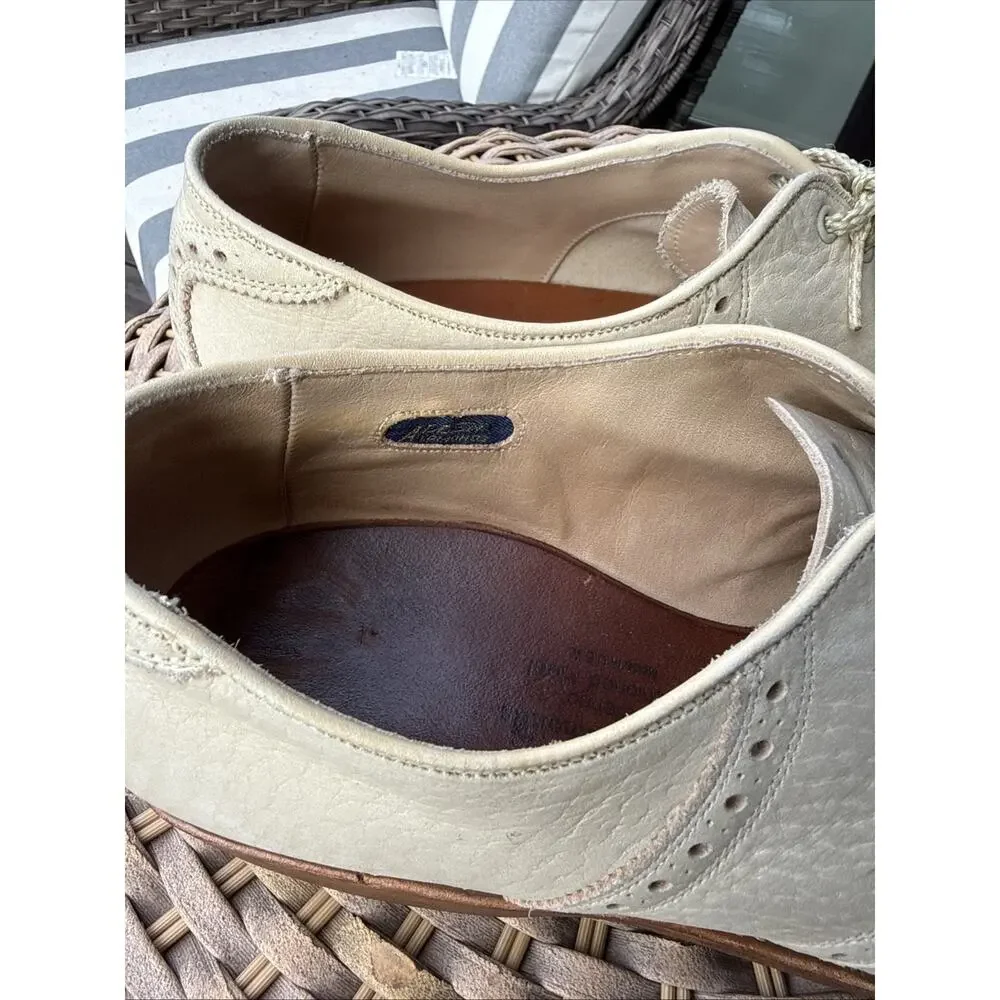 Allen Edmonds Odessa 7034 Oxford Shoes 11 C Light Tan Ostendo Leather USA